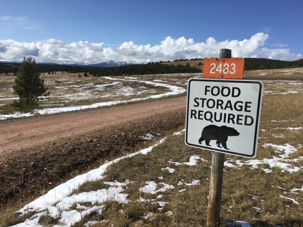 Bear food storage bins in Montana