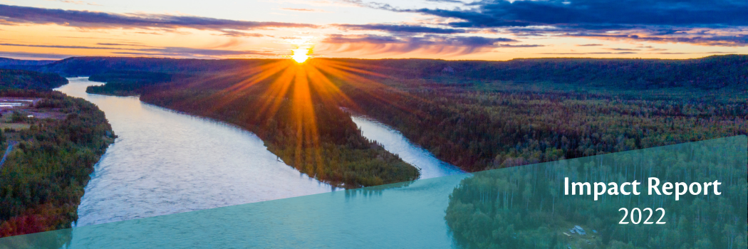 A sunrise over the Peace River in northern British Columbia