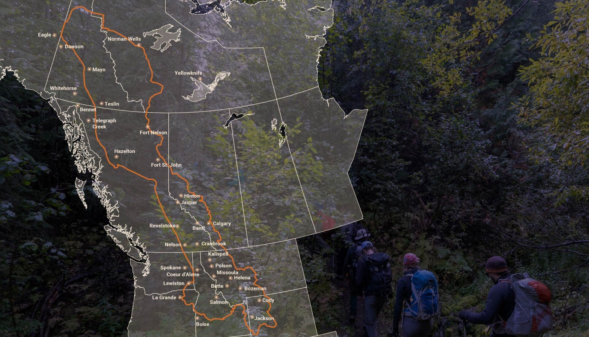 Yellowstone to Yukon regional map