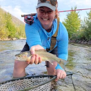 Morgan Marks holding a fish