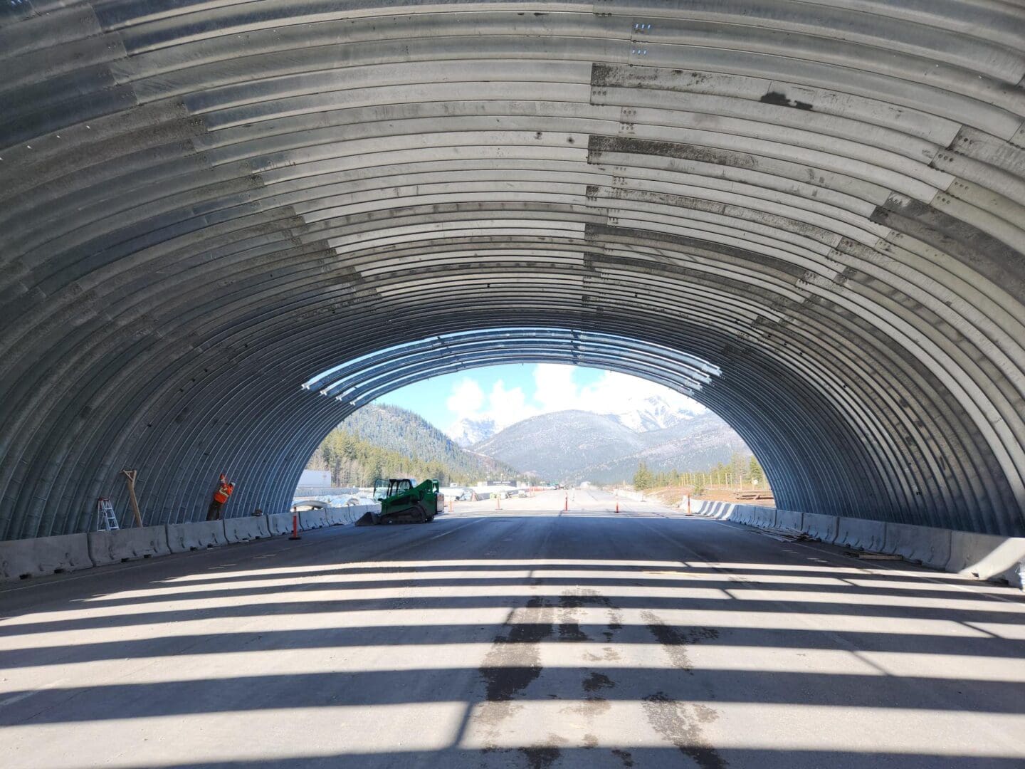 Canmore wildlife overpass construction