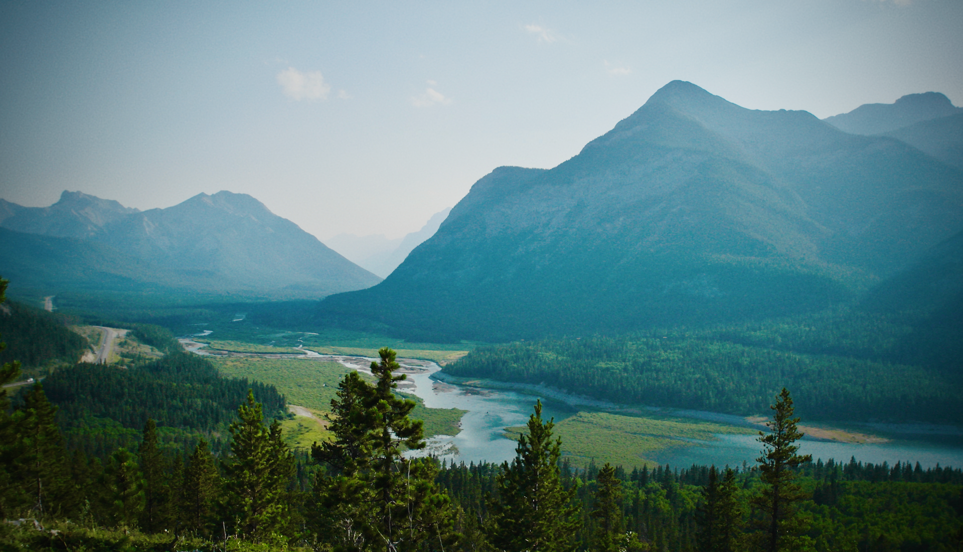 A valley in Alberta's Kananaskis Country and Rocky Mountains